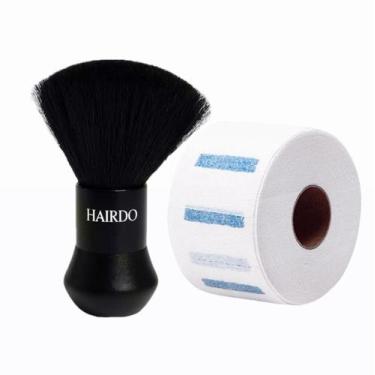 Imagem de Kit Barbeiro Espanador Bolinha + 1 Rolo Gola Higiênica - Barbershopp62