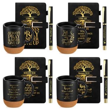 Imagem de FillTouch Presentes religiosos do Homem de Deus Cristão 425 g Verso da Bíblia Caneca de Café Cerâmica A5 Conjunto de Caneta Esferográfica Bíblias da Igreja Materiais de Estudo Pastor Escola Dominical
