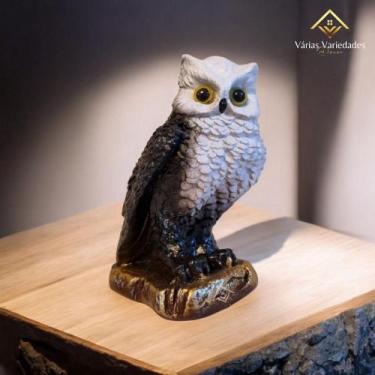 Imagem de Estátua Coruja Espanta Pombos Pardal Maritaca Morcego Pintura Exclusiv