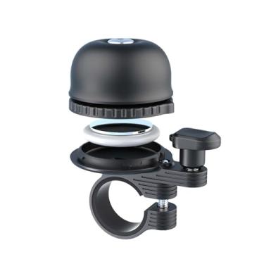 Imagem de ORYXBOOST Campainha de bicicleta para Apple AirTag | Suporte oculto para bicicleta GPS Tracker Campainha de bicicleta antirroubo | Sinos de bicicleta para adultos e crianças | Guidão de sino de