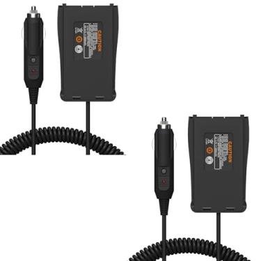 Imagem de Pacote com 2 carregadores de carro eliminador de bateria BAOFENG BF-888S compatível com acessórios Walkie Talkie BF-777s BF-666s H777