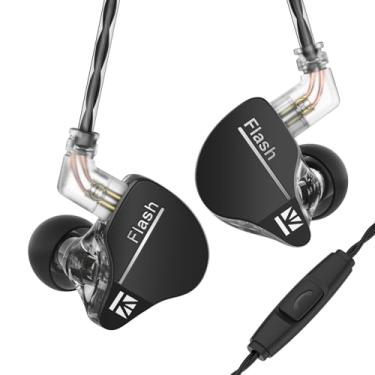 Imagem de keephifi Fones de ouvido KBEAR Flash in Ear Hi-Fi, fones de ouvido híbridos duplos para monitor de ouvido com capa de liga de alumínio CNC de cinco eixos, fones de ouvido com fio destacáveis, cabo