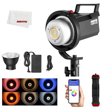 Imagem de AMBITFUL FL80RGB FL80 80W RGB Luz de vídeo colorida, CRI 96/TCLI 95,2800K-10000K, modo de efeito especial 10 FX, suporte aplicativo, iluminação de montagem Bowens para estúdio de fotografia YouTube