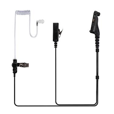 Imagem de POFENAL Fone de ouvido de rádio M0torola para APX6000/XPR7550e/XPR Series (XPR6380/XPR6580/XPR7380) - Vigilância de tubo acústico com microfone PTT, acessórios para walkie talkie policiais