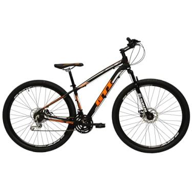 Imagem de Bicicleta Aro 29 Gti Roma 27v Alumínio Garfo com Suspensão Freio a Disco Mecânico (Preto/Laranja, 15)