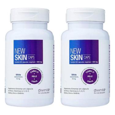 Imagem de Kit C2 Suplemento Alimentar New Skin 400mg C60  Divinite - Nutracosmet