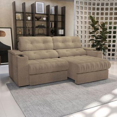 Imagem de Sofá 260cm Com Porta Copos Retrátil E Reclinável Premier Fendi