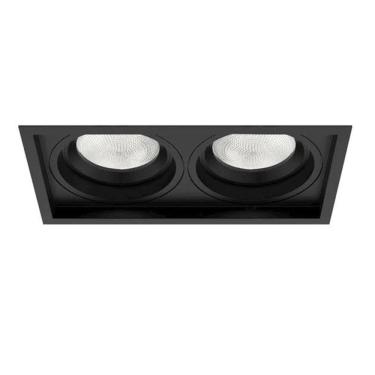 Imagem de Spot Embutir Recuado Microborda Duplo Par20 Preto - Interlight