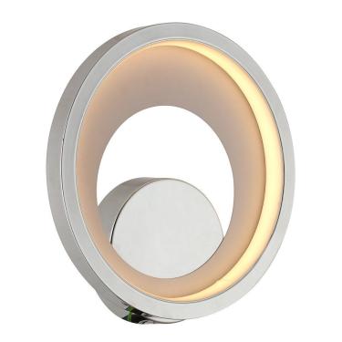 Imagem de Arandela Led Loop Cromo Negro E Branco 3000k 10w - Bella Iluminação