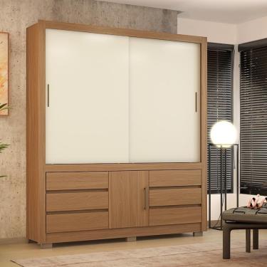 Imagem de Guarda Roupa Roupeiro Solteiro 36210 03 Portas 06 Gavetas Arbo Amendola Touch Demóbile