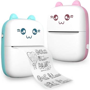 Imagem de Mini Impressora Térmica Sem Fio Bluetooth Rosa