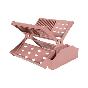 Imagem de Escorredor De Louça Astra Epr1-pt Dobrável Com Porta-talheres Rose