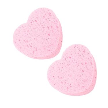 Imagem de Esponja de pintura, esponja de coloração aquarela em forma de coração para decoração de casa (rosa)