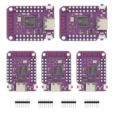 Imagem de YEJMKJ Placa De Desenvolvimento Wi-Fi Esp32 S2 Mini V1.0.0 Com 5 Peças, Baseada Em Esp32-S2Fn4R2, 4 Mb Flash, 2 Psram Tipo C, Conexão Usb, Módulo Esp32-S2 Para Micropython