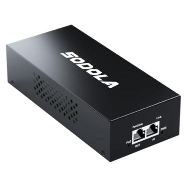 Imagem de Sodola Injetor 2.5G Poe++ De 90 W, Compatível Com Ieee 802.3At/Af/Bt, Power Over Ethernet Distâncias Até 100 M, Caixa Metal, Adaptador 2,5 Gb Montagem Em Parede