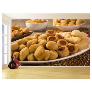 Imagem de Papel De Parede Alimentos Salgados Coxinha Bar 3,5M Al503 - Você Decor