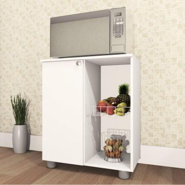 Imagem de Balcão Fruteira Âmbar 1 Porta Branco