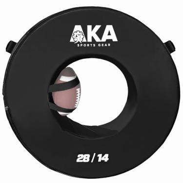 Imagem de AKA Sports Gear Roda de equipamentos de futebol e manequins de futebol para treino de futebol - Roda de 71 cm com alças (preto brilhante)