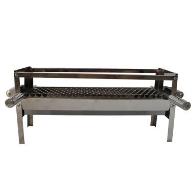 Imagem de Churrasqueira Espetinhos Portátil Com Grelha de Bancada Inox Issi Gril