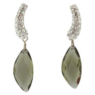 Imagem de Brinco Strass BC0562 - Akasaki, Prateado, Diamante negro