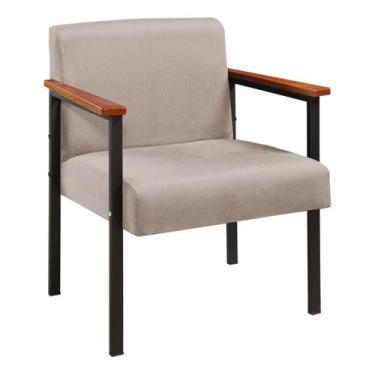 Imagem de Poltrona Decorativa Fontana No Tecido Linho - G Decor