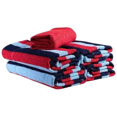 Imagem de Jogo de Toalhas 5 Peças Kit Família 4 Banho + 1 Rosto Algodão Alta Abs