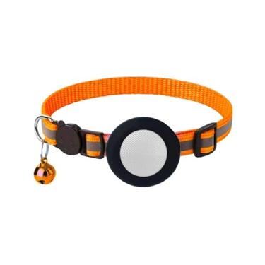 Imagem de Air Tags, com aplicativo Finder (apenas iOS), dispositivo de prevenção de perda de coleira para animais de estimação, coleira pequena com manga protetora, localizador bidirecional, para uso com iOS