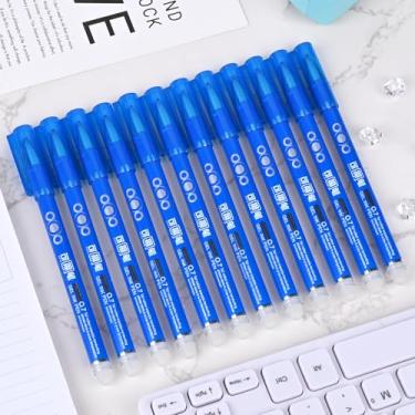 Imagem de Temiary 12 canetas de gel apagáveis, caneta de gel de ponta fina de 0,7 mm faz com que os erros desapareçam, tintas de cor azul para completar sudoku e palavras cruzadas (azul)