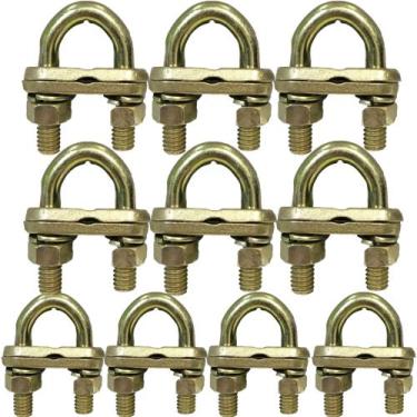 Imagem de 10 CONECTOR GRAMPO DUPLO GTDU PARA HASTE TERRA 3/8 1/2 e 5/8 - Luxus