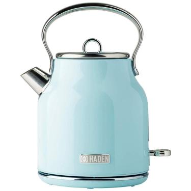 Imagem de HERITAGE Chaleira Elétrica de 1.7L, Aço Inoxidável, 1500W, Turquesa, 110v, HADEN 75004, Azul