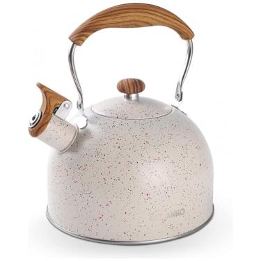 Imagem de Chaleira de Chá 2. em Aço Inoxidável com Apito, Estrelado, BELANKO BE 2.5L CW, Branco