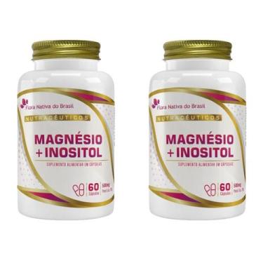 Imagem de Kit 2x Magnésio + Mio Inositol 60 Cápsulas 500mg - Flora nativa do bra