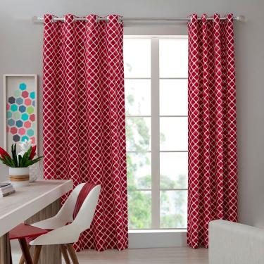 Imagem de Cortina Estampada Com 16 Ilhós 220x240cm Georgia Casa D'oro Sultan