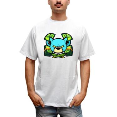 Imagem de Camiseta Masculina Urso Money Gangster Urso - Bella Store, Branco, G, 