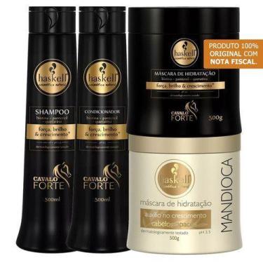 Imagem de Kit Haskell Cavalo Forte + Máscaras Cavalo E Mandioca 500g