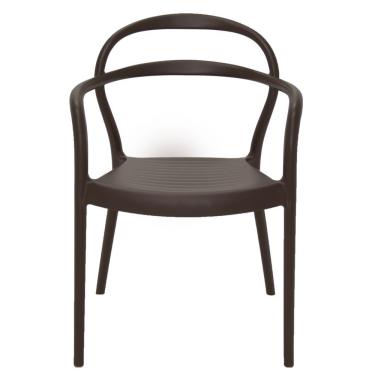 Imagem de Cadeira Tramontina Sissi Encosto Vazado Com Braços Em Polipropileno E Fibra De Vidro Marrom
