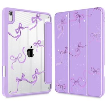 Imagem de May Chen Capa fina para iPad mini 7 (A17 Pro, 7ª geração) 2024/iPad mini 6 (6ª geração) 8,3 polegadas, [suporte de lápis embutido], capa à prova de choque, capa traseira transparente transparente