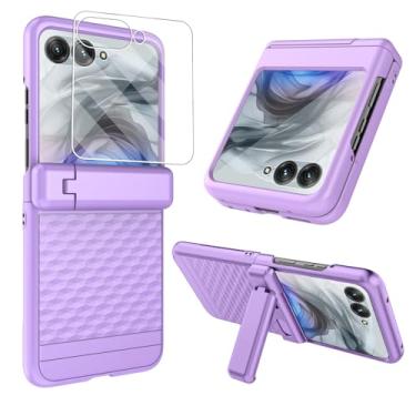 Imagem de Capa para celular Motorola Razr 2025/Razr 2024 à prova de choque para Moto Razr 50/60 com protetor de tela externo integrado e proteção de dobradiça [Não serve para Razr Plus 2024/2025] (espiral