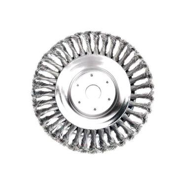 Imagem de Escova de Aço Torcido Circular Rotativa Furo Universal de 25mm Para Ro