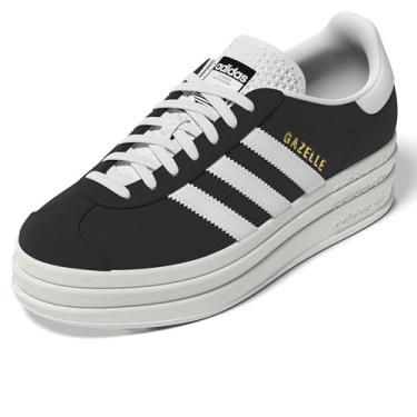 Imagem de adidas Tênis de corrida feminino Gazelle, Core Black Core White Semi Lucid Blue, 35