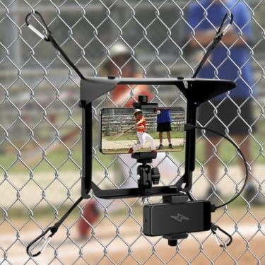 Imagem de Cell Phone Fence Mount with Shade, Fence Mount for iPhone, Samsung, GoPro, Mevo Start and Other Action Cameras, Game Changer Mounting Kit for Baseball, Tennis (with Shade)