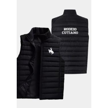 Imagem de Colete Puffer Bordado Cutiano com Bolsos e Capuz Removível Masculino-Masculino
