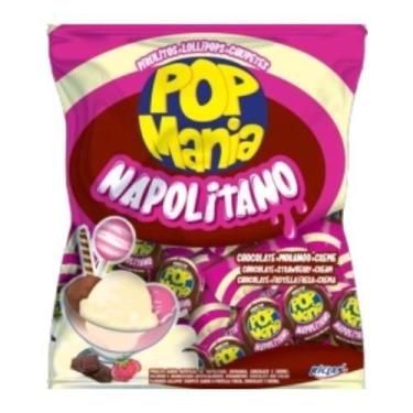 Imagem de Pirulito Pop Mania Napolitano - Pacote com 500G - Riclan