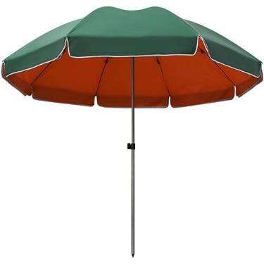 Imagem de Guarda-chuva De Pátio De 8 Pés/2,4 M, Guarda-sol De Jardim, Guarda-chuva De Mesa De Móveis De Terraço Ao Ar Livre Para Gramado à Beira Da Piscina, Deck, Balco, Praia, Green, 2.4m/8ft