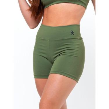 Imagem de Short Fitness Cintura Alta Sem Transparência Academia Básico Feminino 