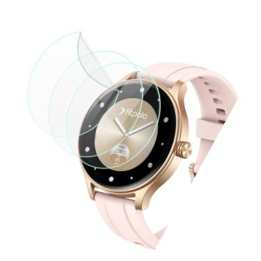 Imagem de Futanwei Protetor de tela Fitpolo Smart Watch DR06 de 1,25 polegadas [pacote com 3] Película PET transparente HD [antiimpressões digitais] [antiarranhões] [sem bolhas] [compatível com capas] Protetor