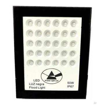 Imagem de Refletor Uv 50w Luz Negra Dj Festas Baladas Efeito Neon prova dagua ip