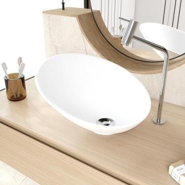 Imagem de Cuba De Apoio Meia Lua Bm38w Branca Matte Fosca Branco Matte Fosco