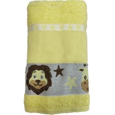 Imagem de Toalha De Banho Infantil Amarelo Ponto Cruz Faap 70X110Cm - Dugu