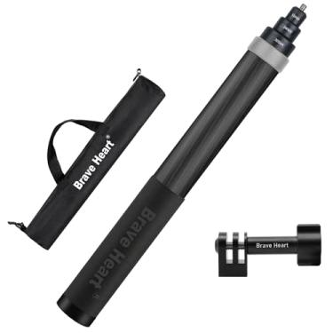 Imagem de Bastão de selfie invisível de fibra de carbono verdadeiro estendido de 3 m de comprimento para insta360 x5 Insta 360 x 5 x4 x3 x 2 x ONE R RS acessórios (cinza)